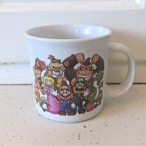 SUPER MARIO BROTHERS COFFEE MUG PEACH  YOSHI BOWSER LUiGI TOAD NINTENDO NEW